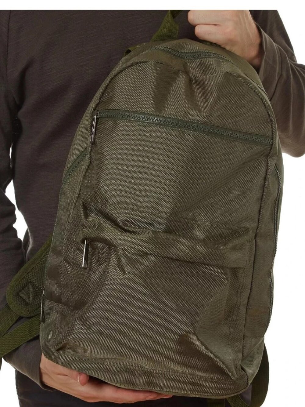 PX Men's Mike Polyester Backpack, Olive Green, One Size